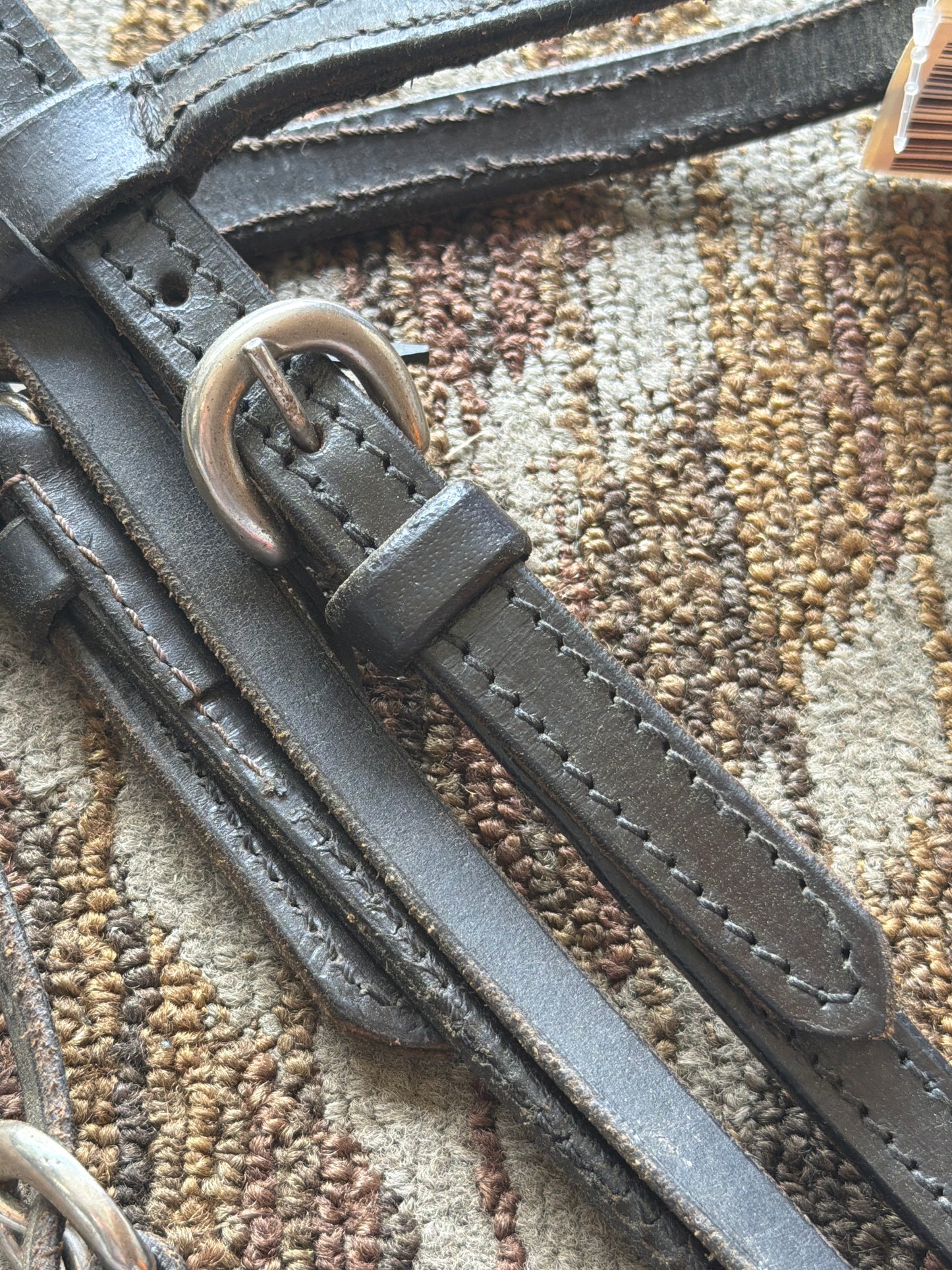 Black Stitched Headstall