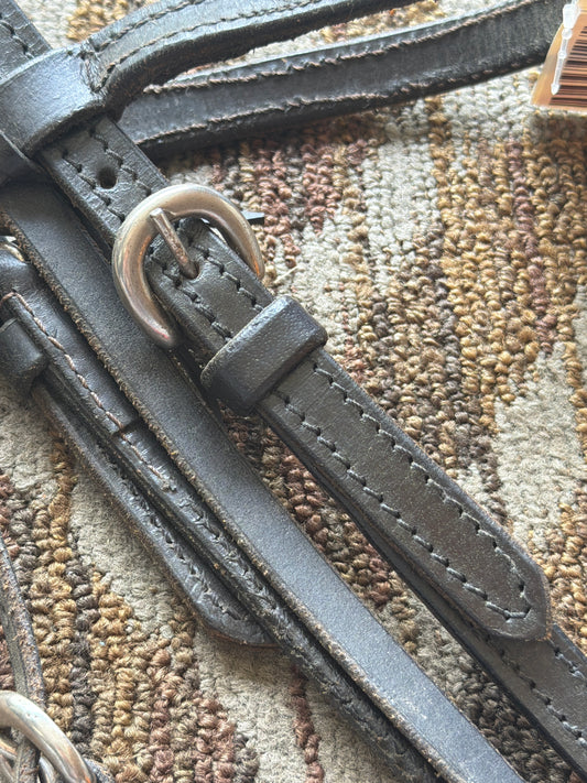 Black Stitched Headstall