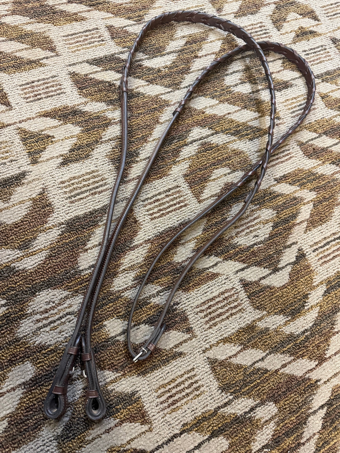 Red Barn Fancy Stitched Laced Reins