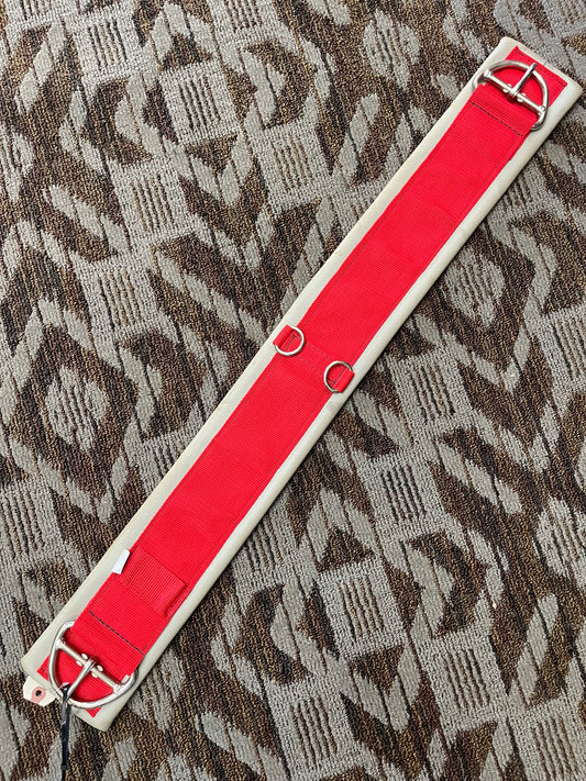 Red & White Neoprene Cinch - 34”