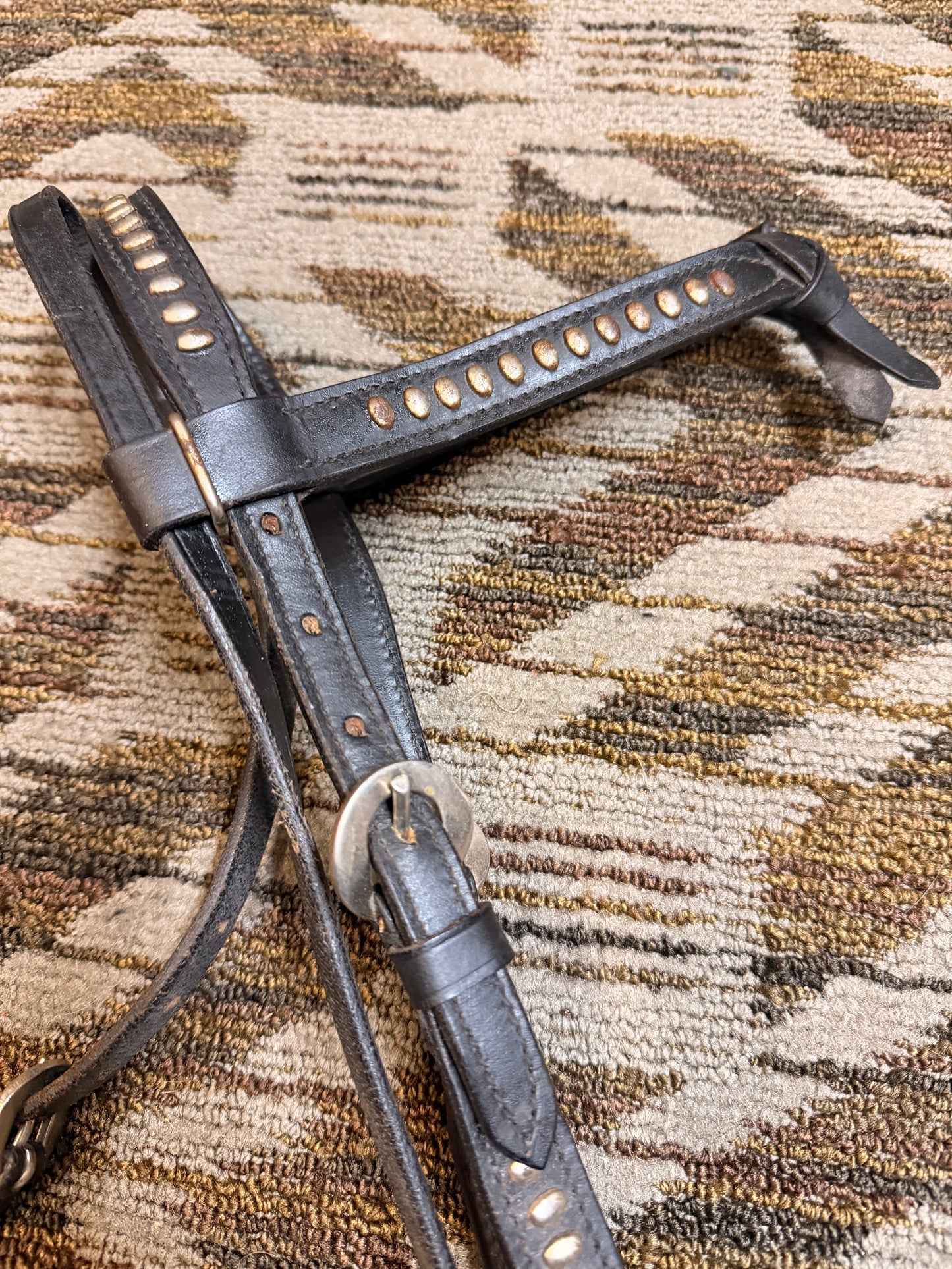 Black Studded Headstall w/ Futurity Knot