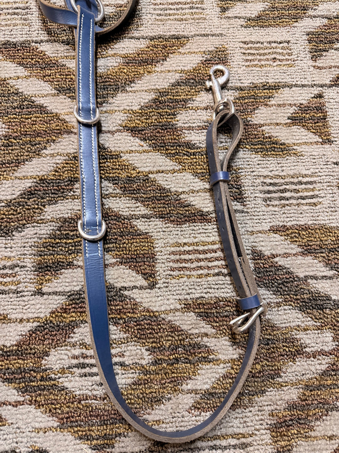 Blue Elastic Leather Breastplate