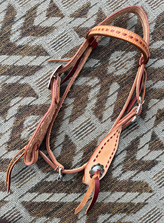 Circle J Buckstitch Headstall