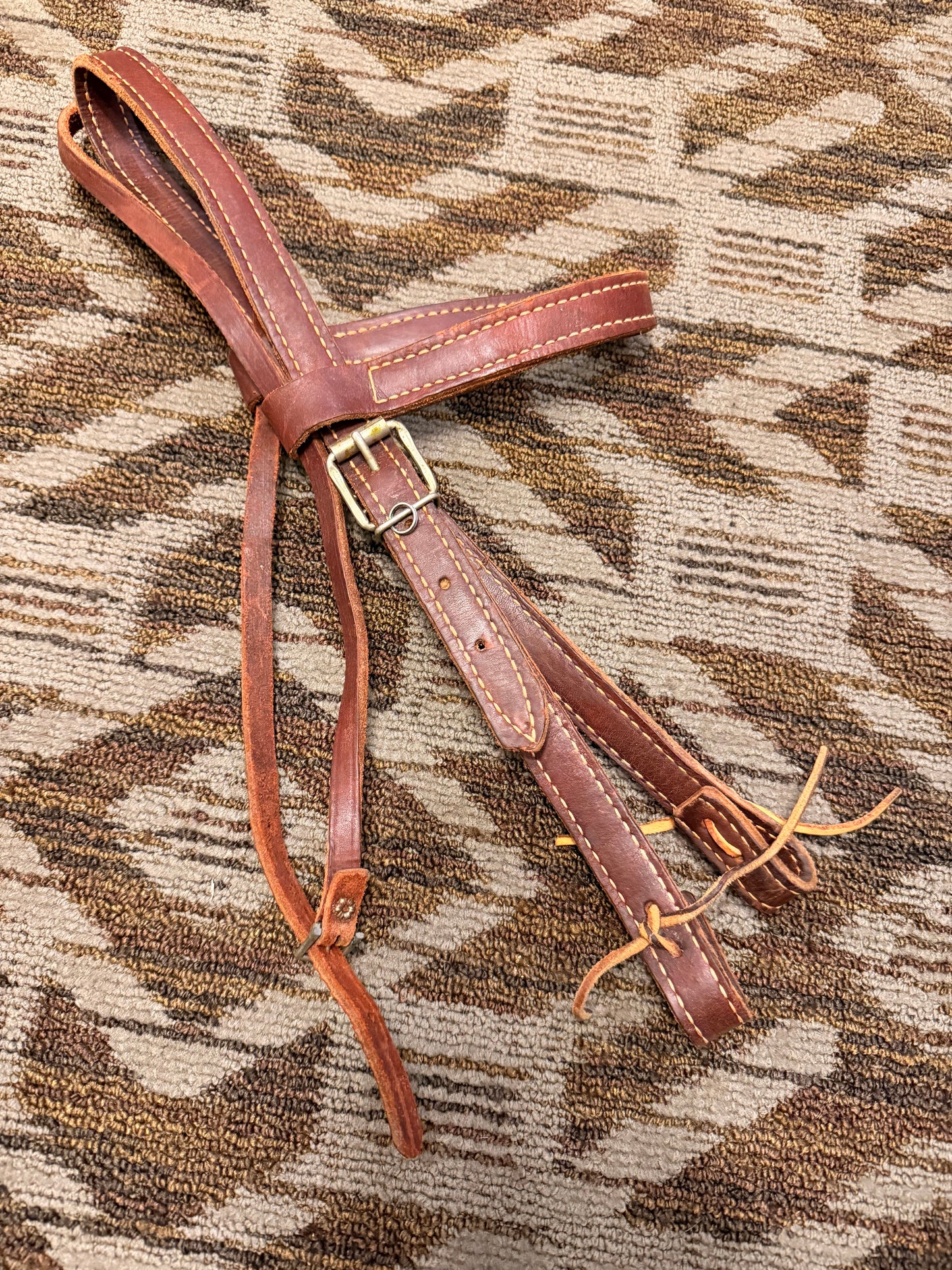Thick Leather Stitched Headstall
