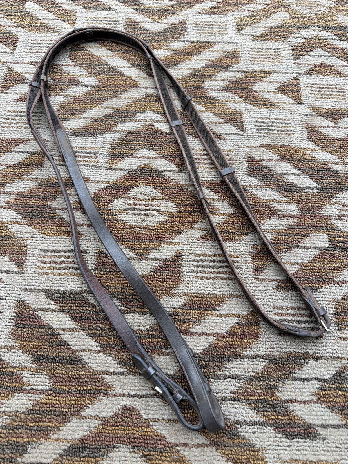 Brown Webbed Grip Reins