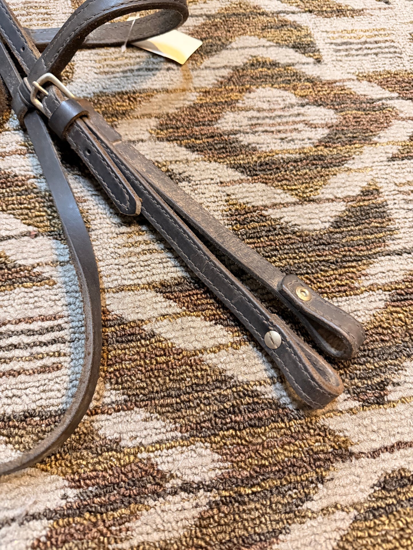Black Leather Headstall