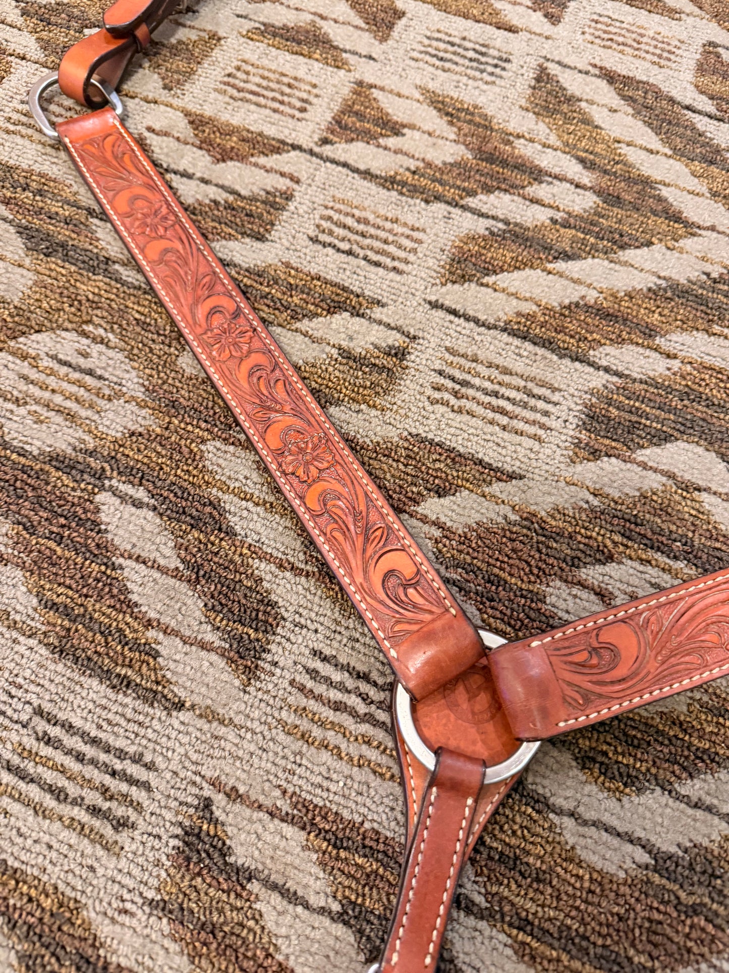 Circle Y Floral Tooled Breastcollar