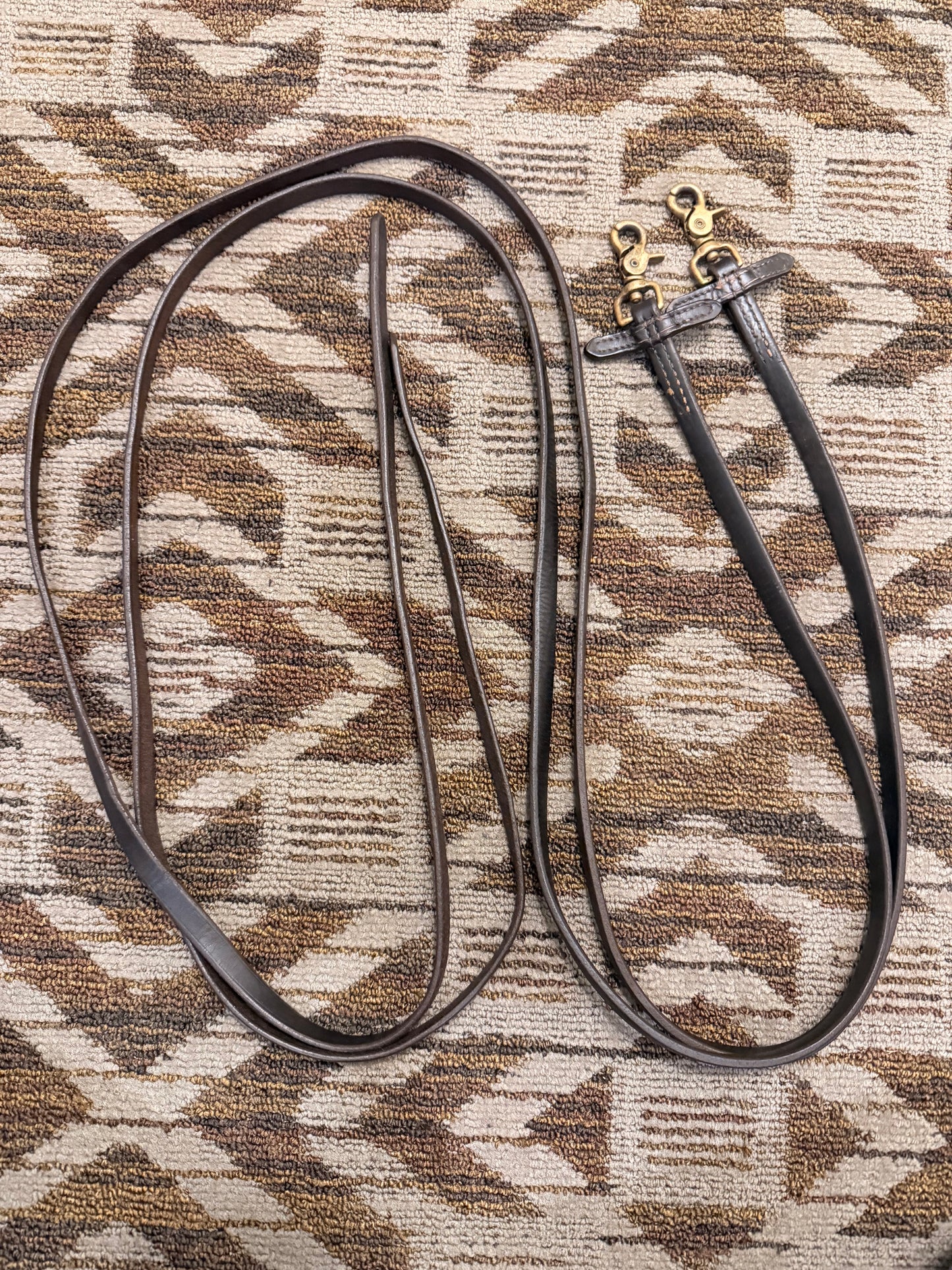 Soft Leather Split Reins w/ Stoppers