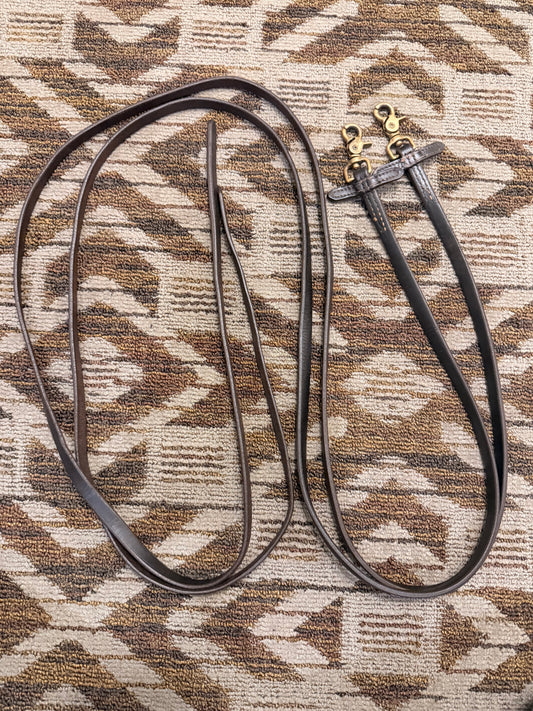 Soft Leather Split Reins w/ Stoppers