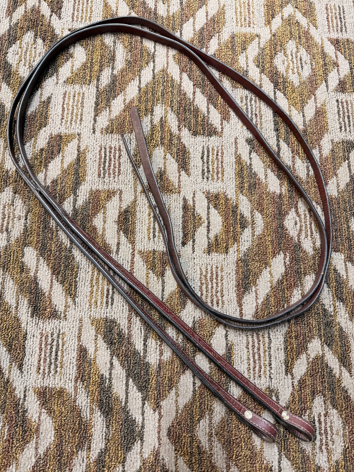 Tooled Leather Split Reins
