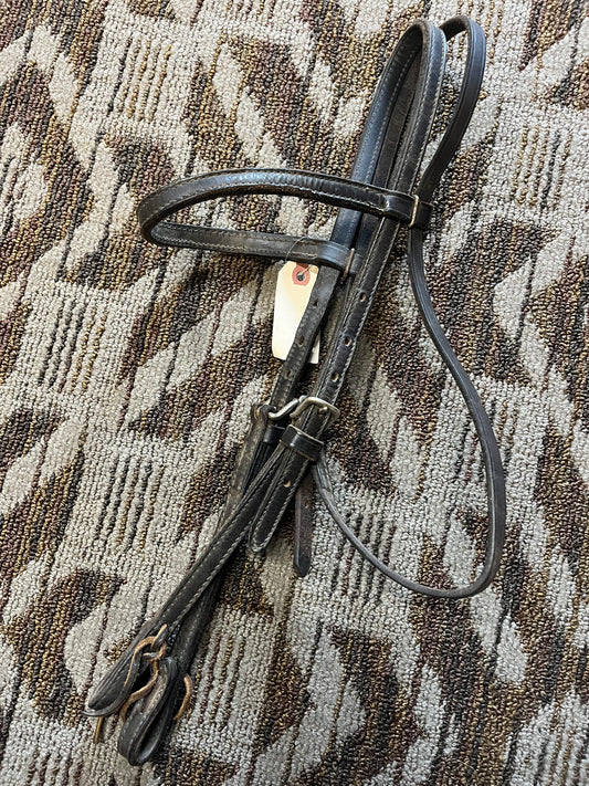 Black Leather Headstall