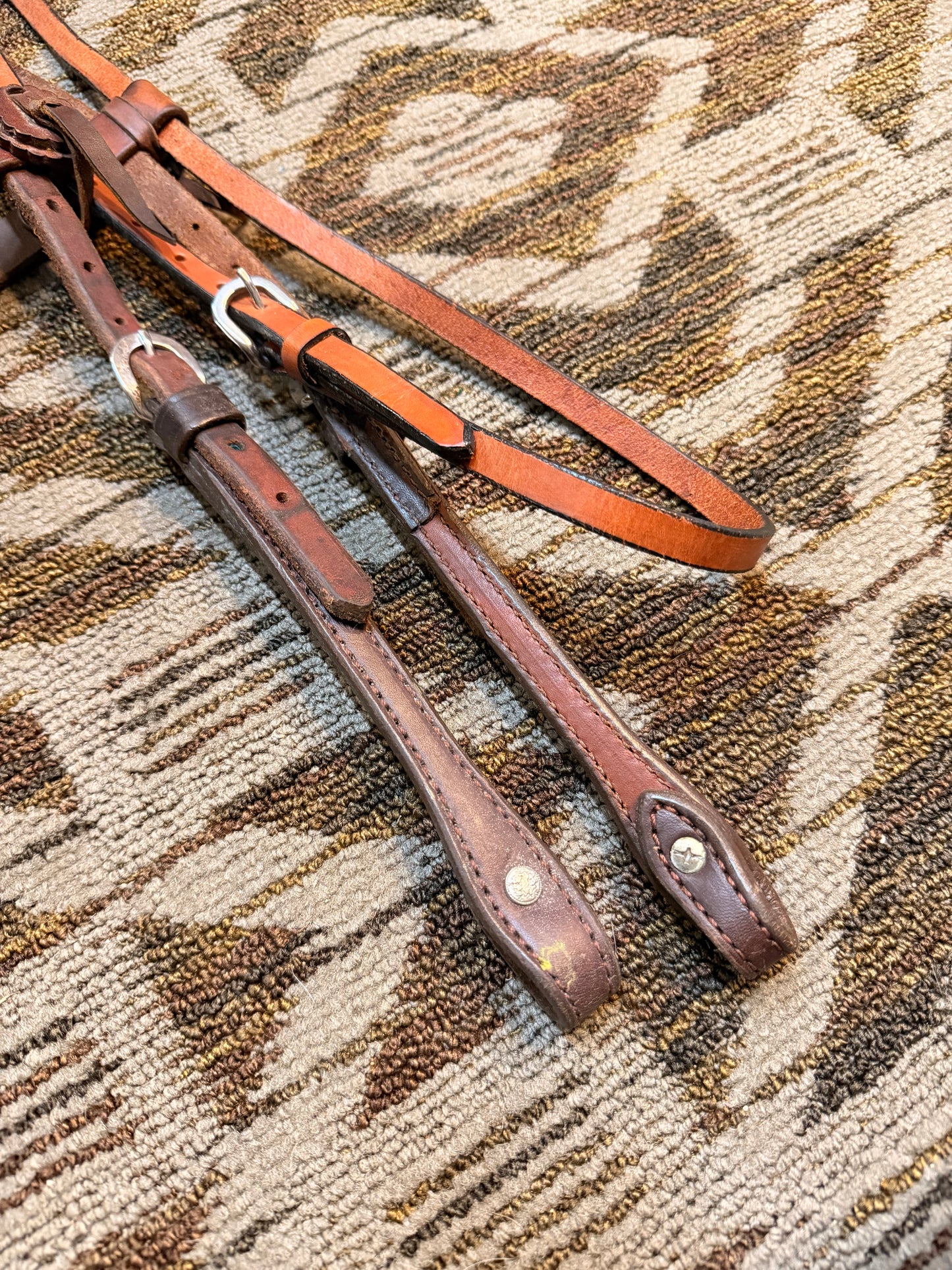 Two Toned Leather Headstall