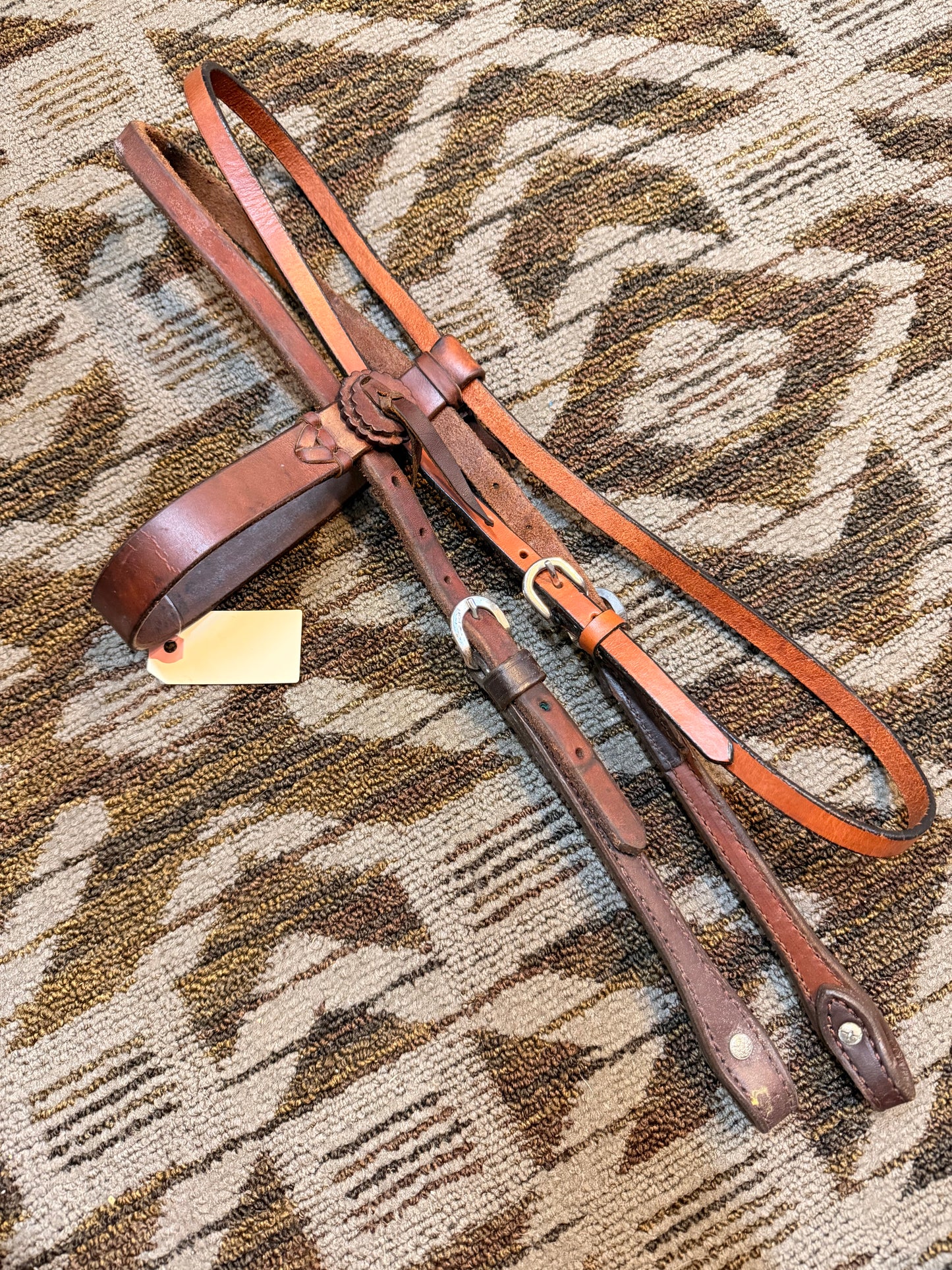 Two Toned Leather Headstall