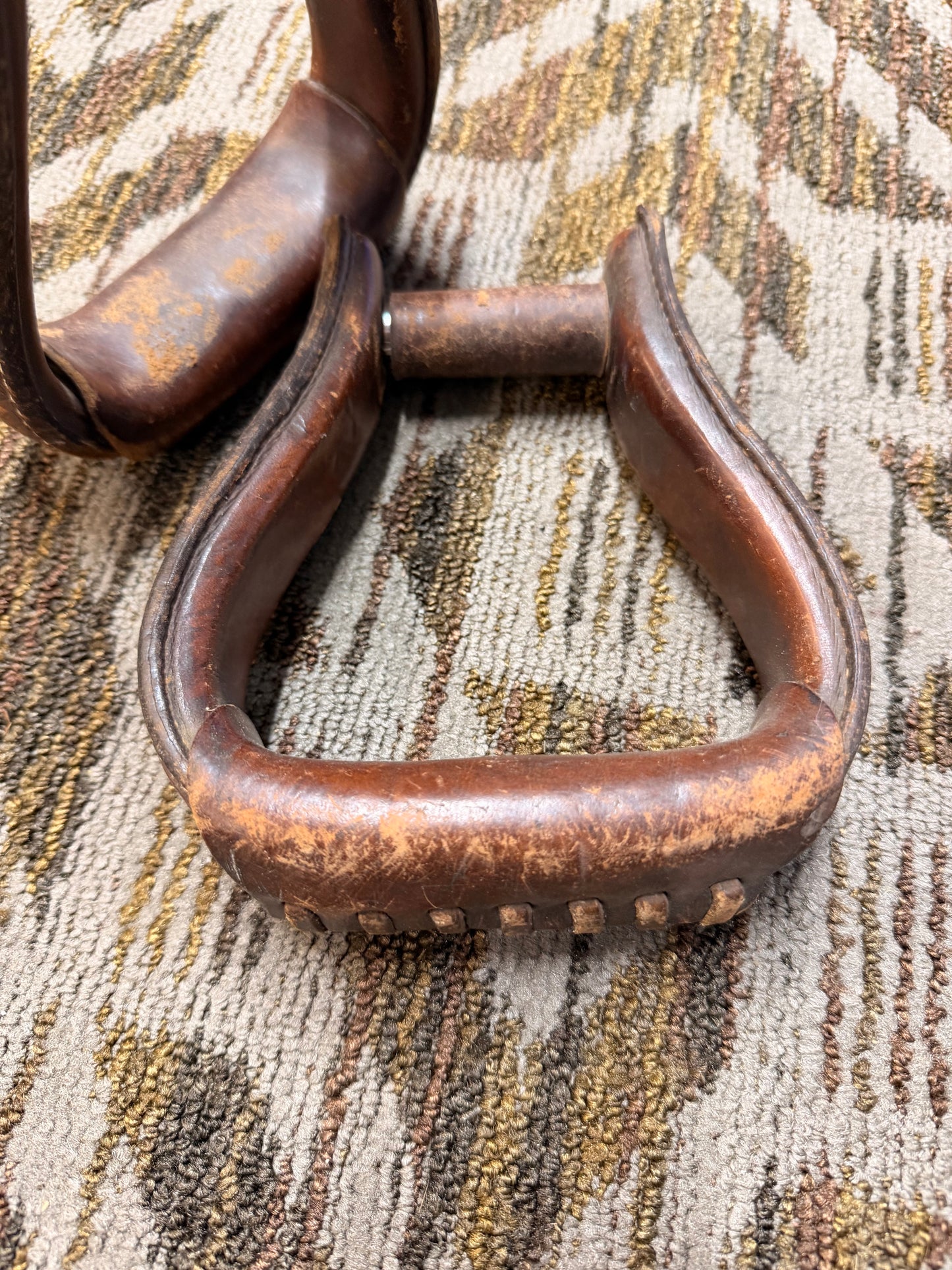 Leather Tooled Stirrups