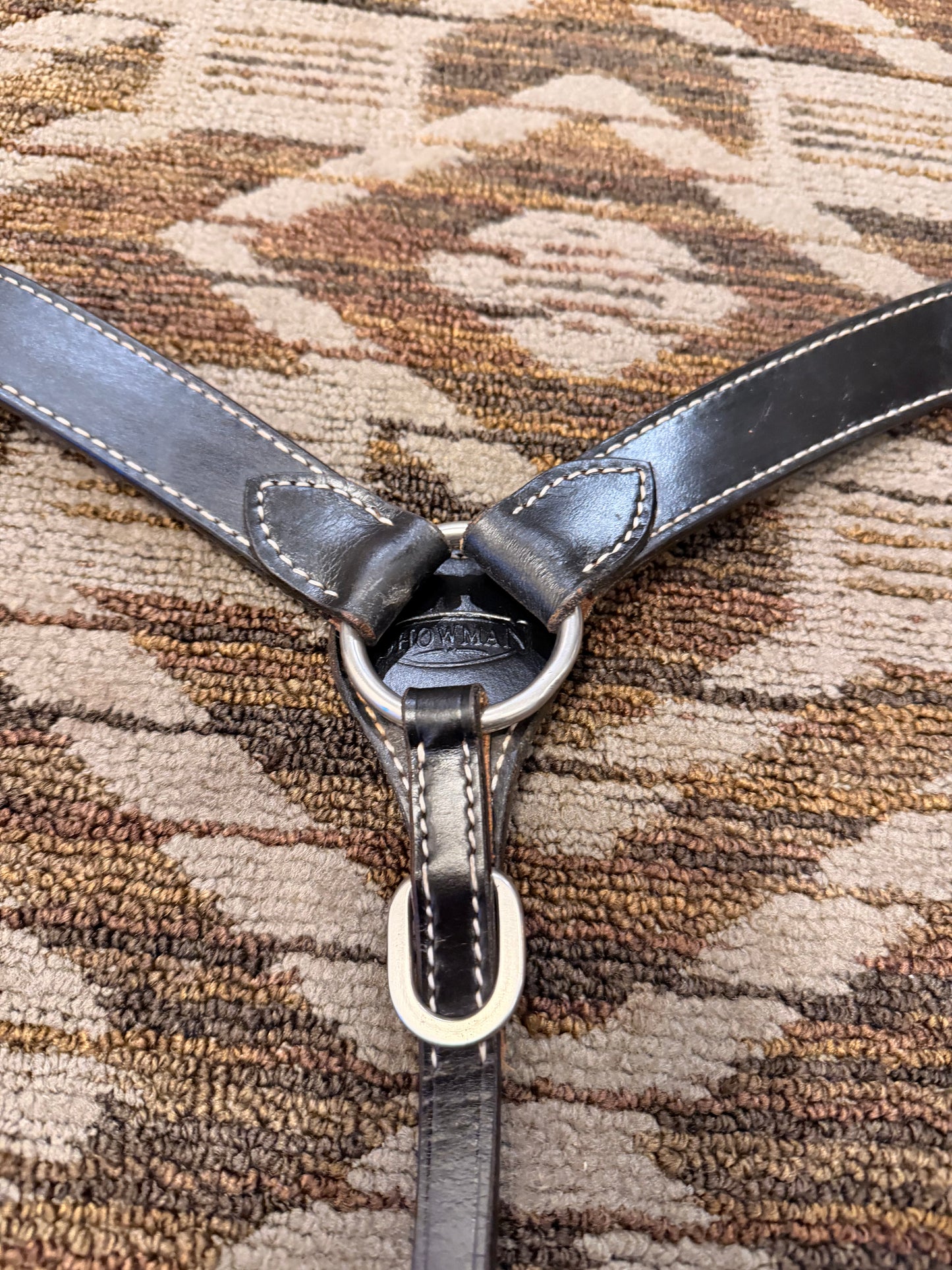 Black Stitched Showman Breastcollar