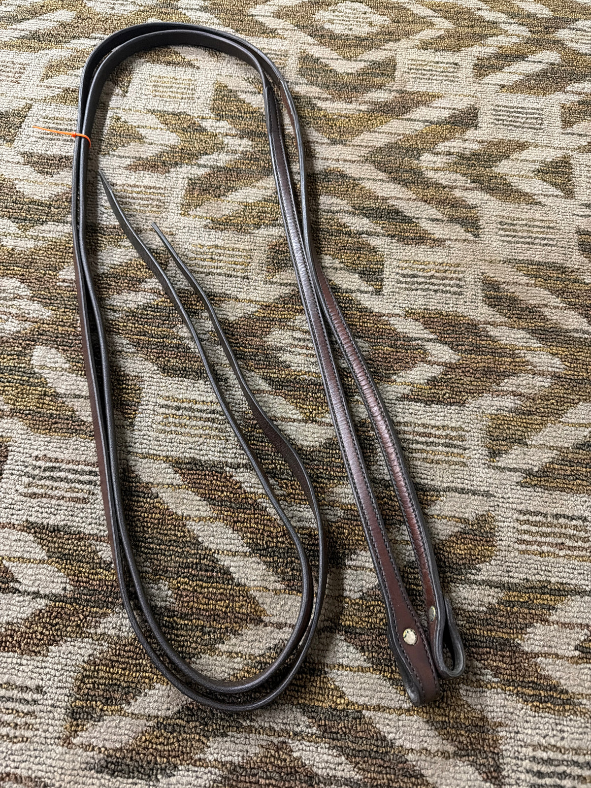 Dark Oil Stitched Split Reins