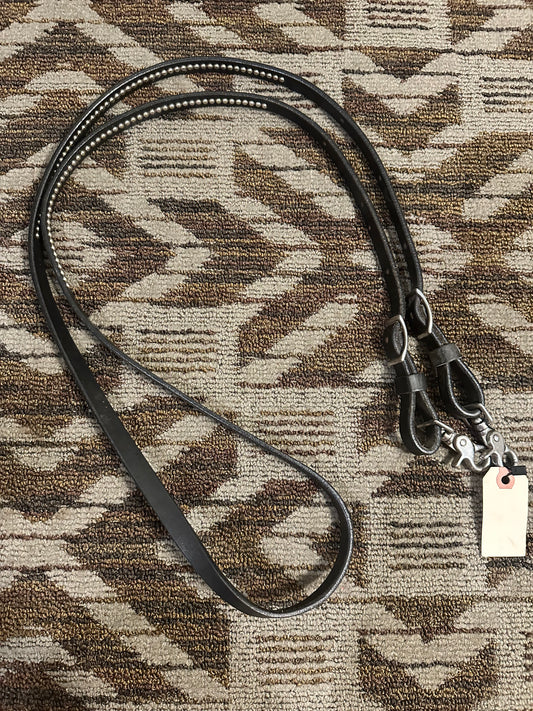 Black Studded Loop Reins
