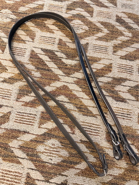 Red Barn Webbed Reins w/ Rubber Inlay