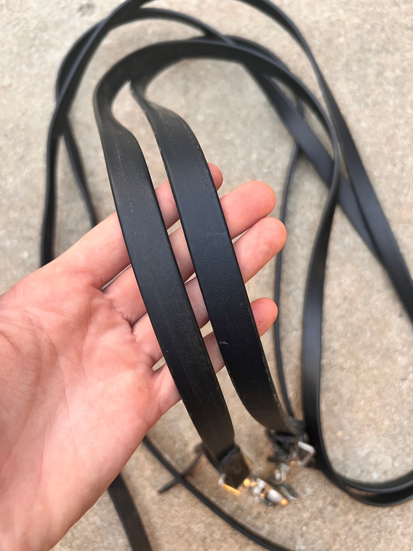 Black Biothane Split Reins