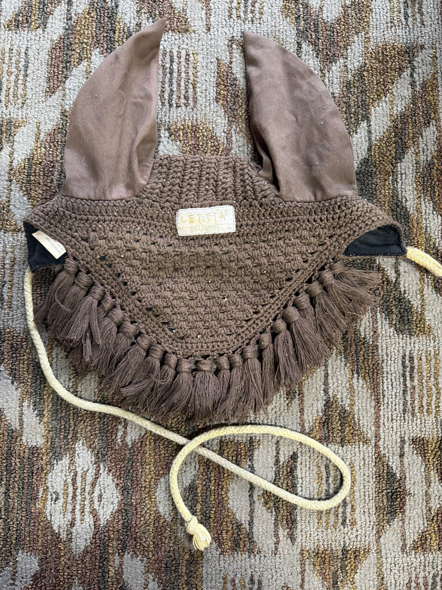 Lettia Brown Tassel Bonnet