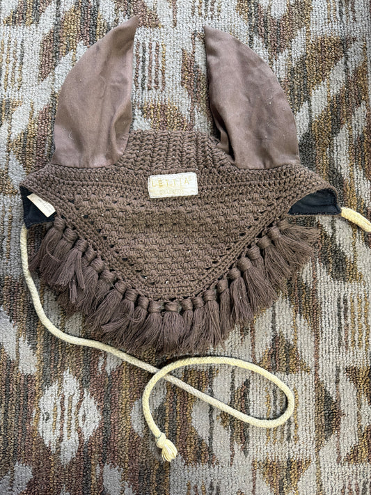 Lettia Brown Tassel Bonnet