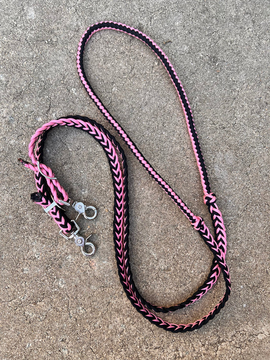 Thin Pink Loop Reins