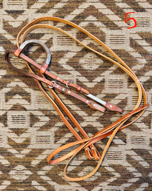 Silver One Ear Bridle Set w/ Reins