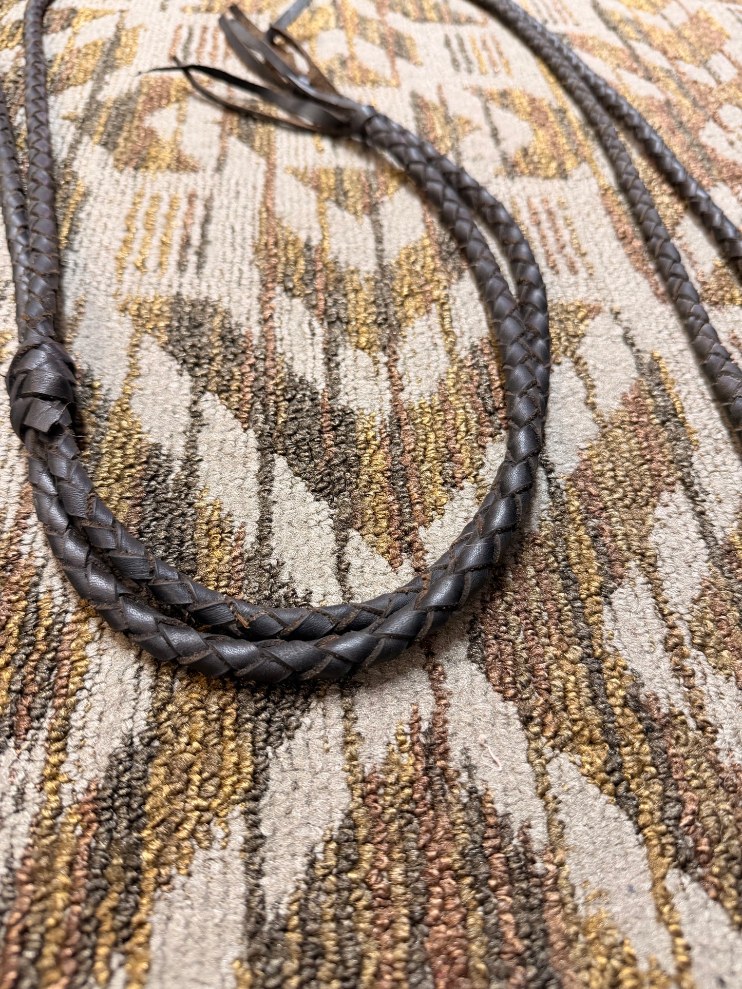 Black Rolled Split Reins