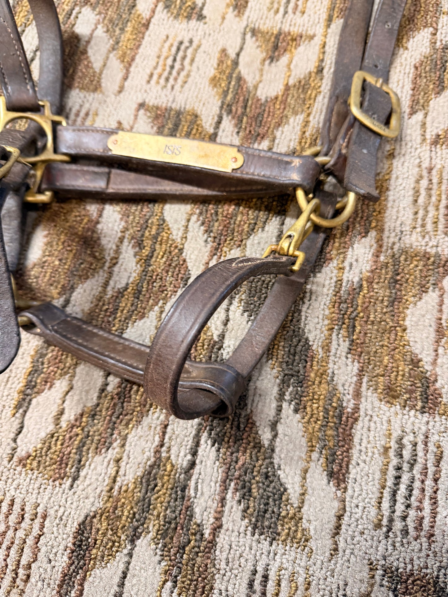 Walsh Nameplate Leather Halter