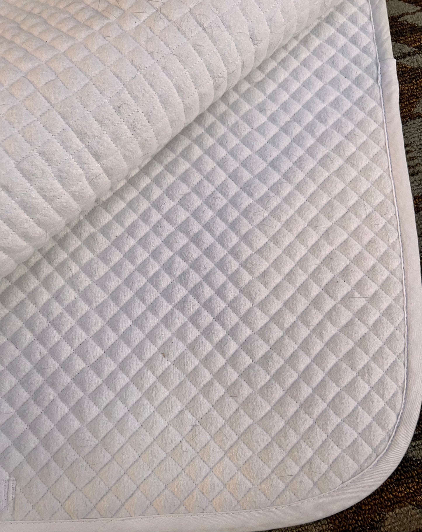 Dover White Quilted Dressage Pad