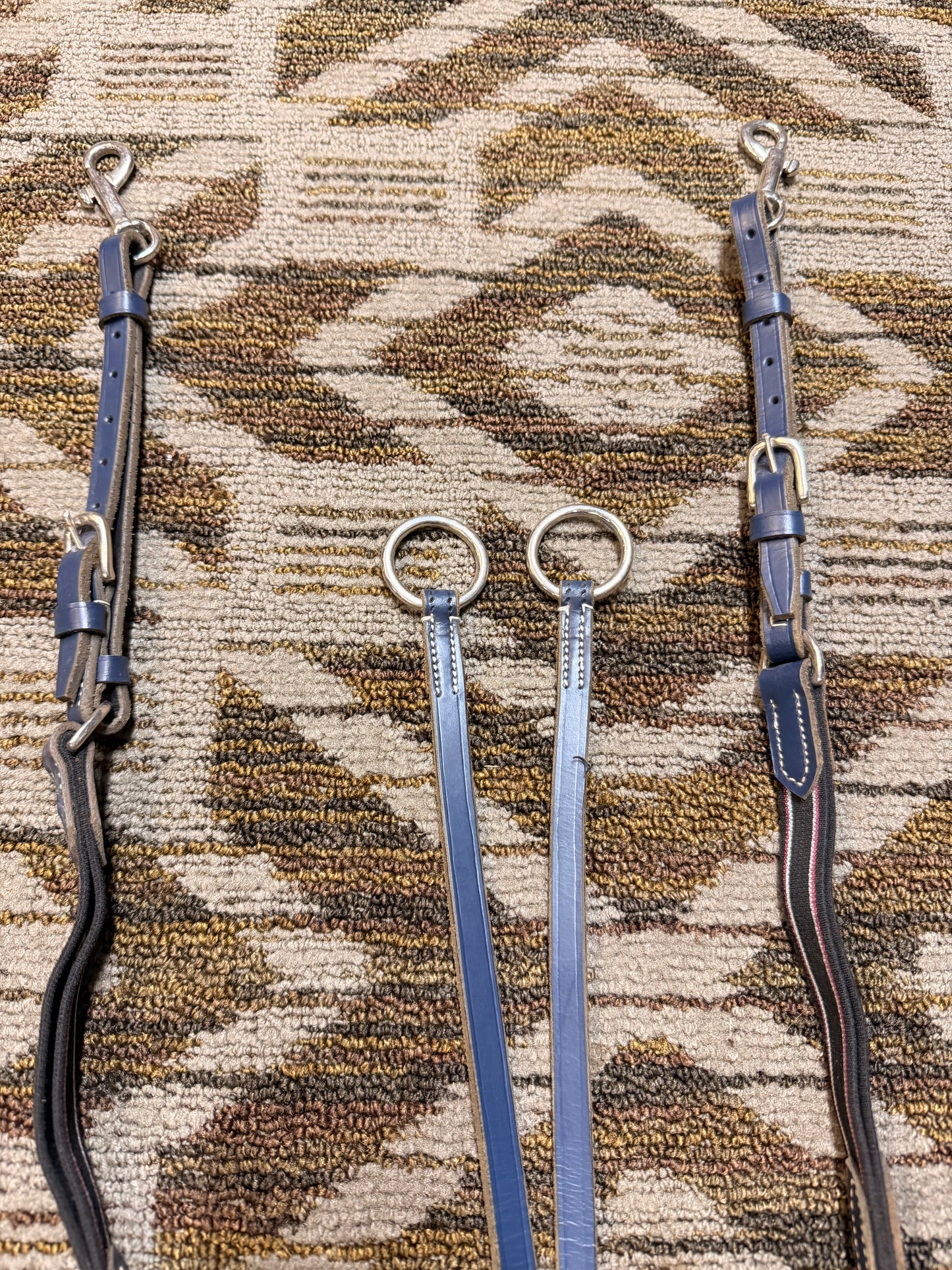 Blue Elastic Leather Breastplate