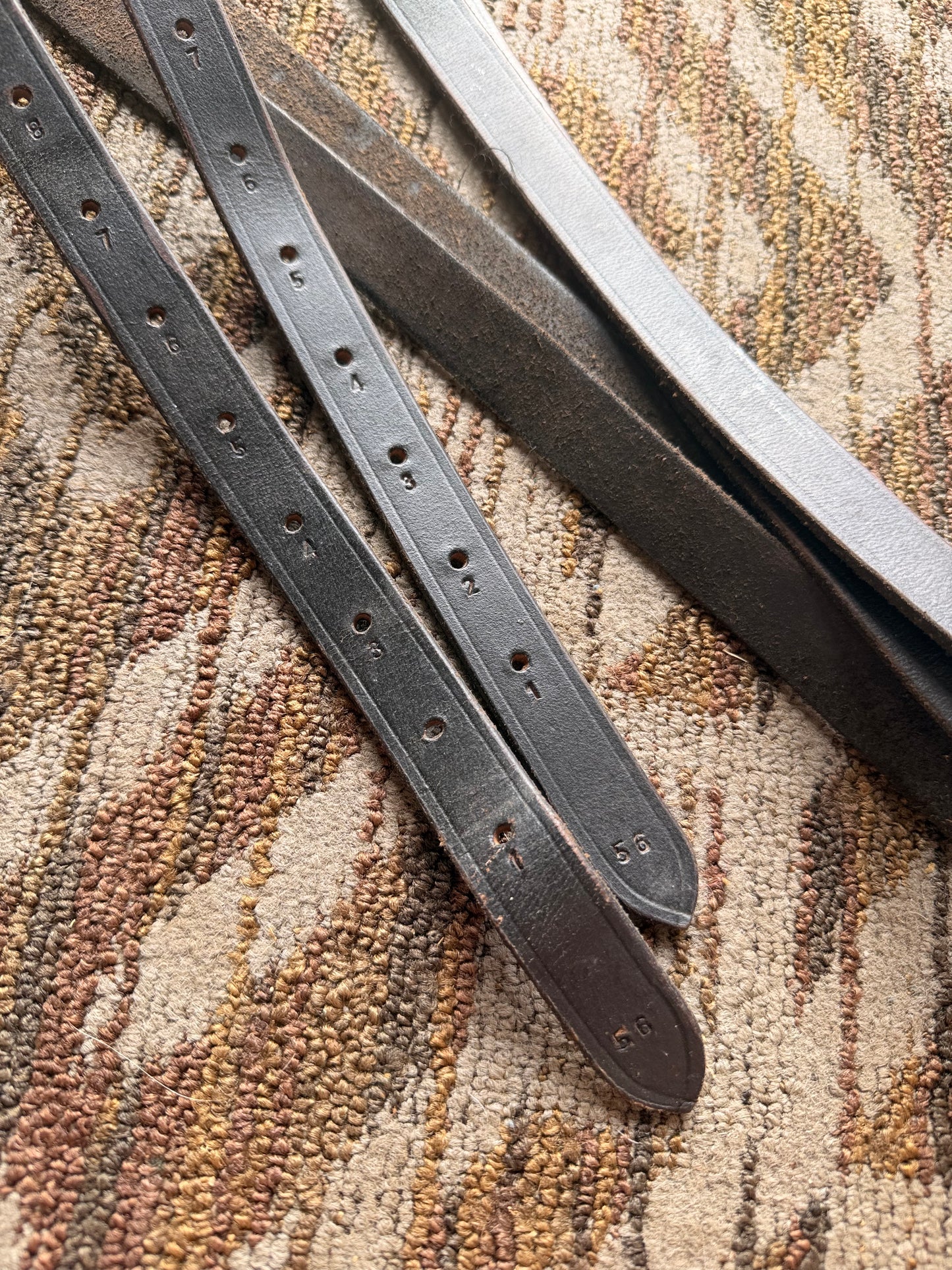 Black Stirrup Leathers - 58”