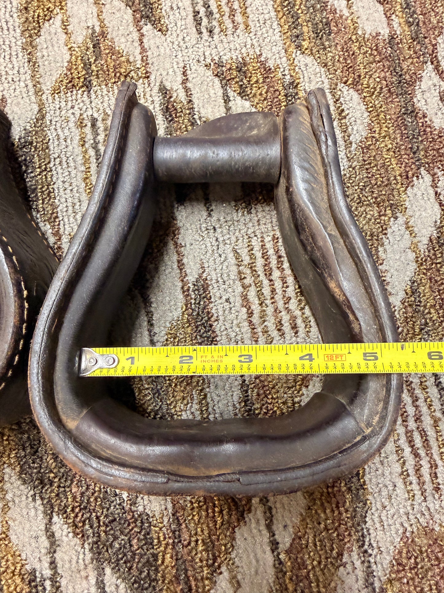 Leather Tooled Stirrups