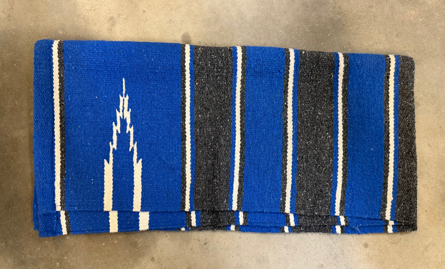 Mayatex Gray and Blue Saddle Blanket