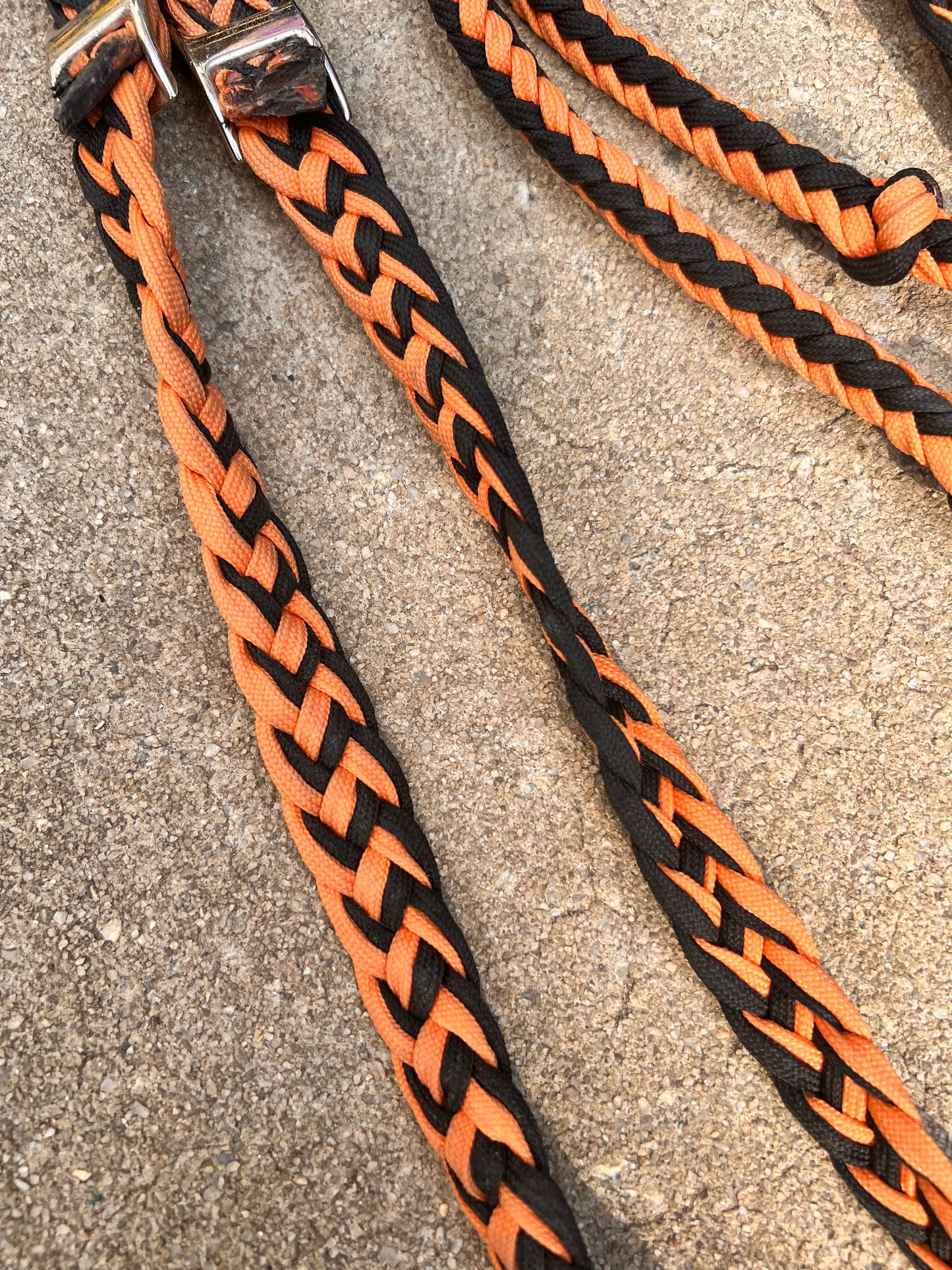 Orange Paracord Loop Reins