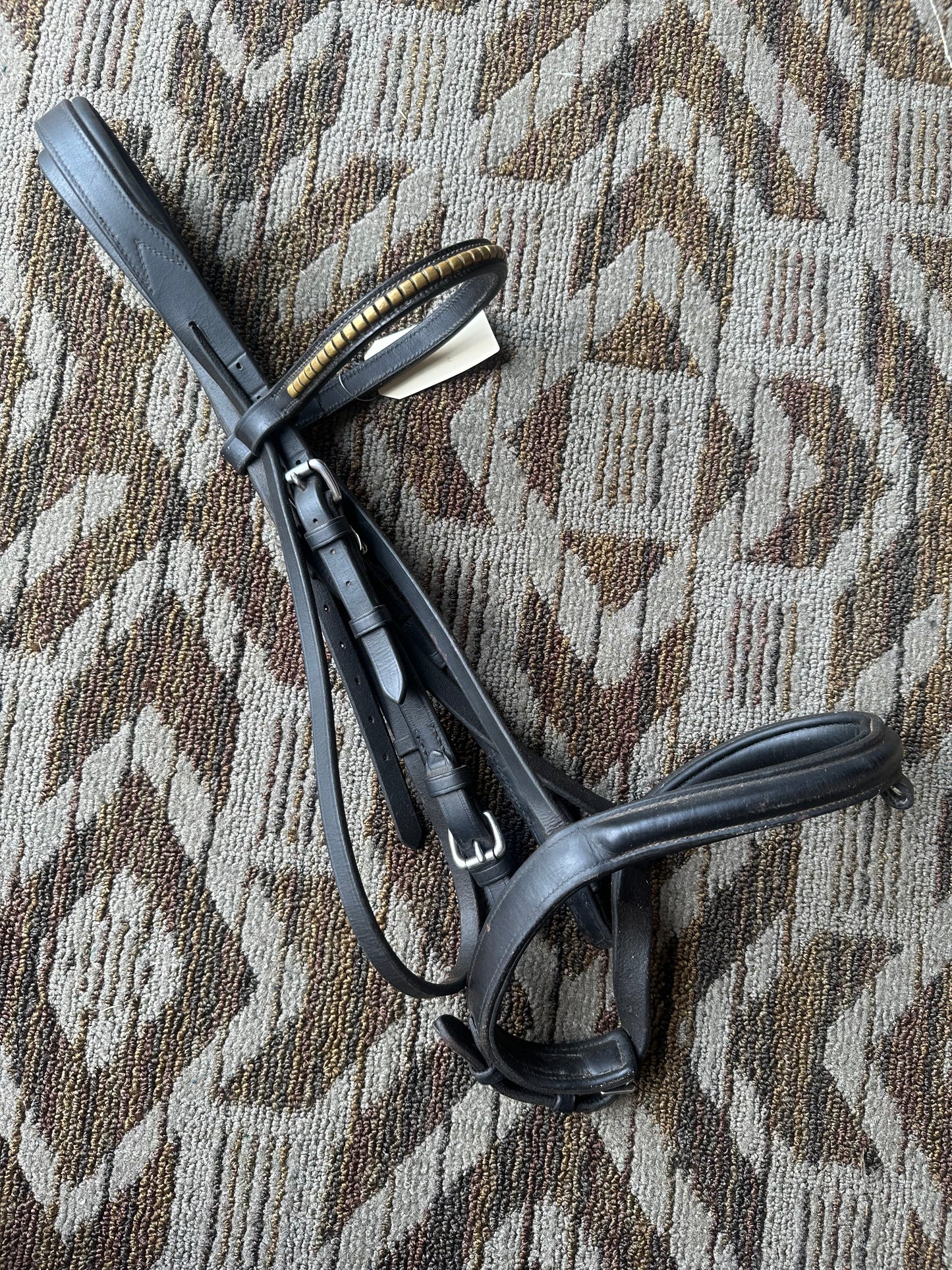 Black Padded Dressage Bridle w/ Clincher Browband