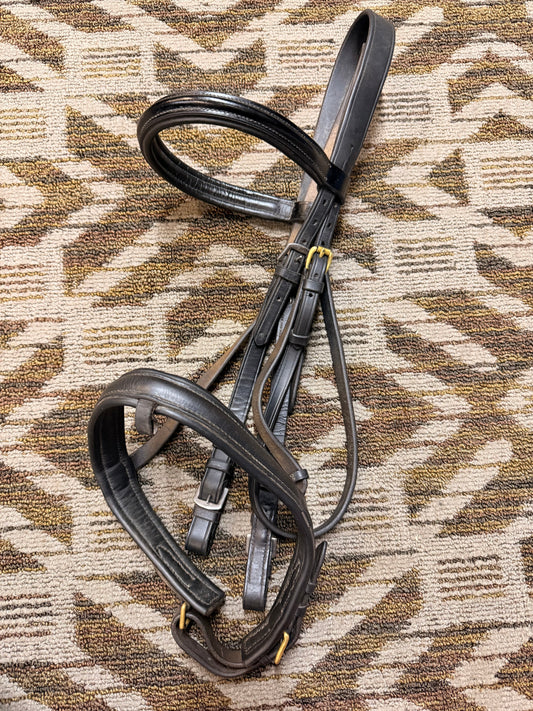 Black Oversized Dressage Bridle