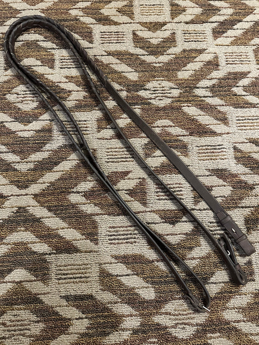 Soft Brown Laced Reins Extra Long