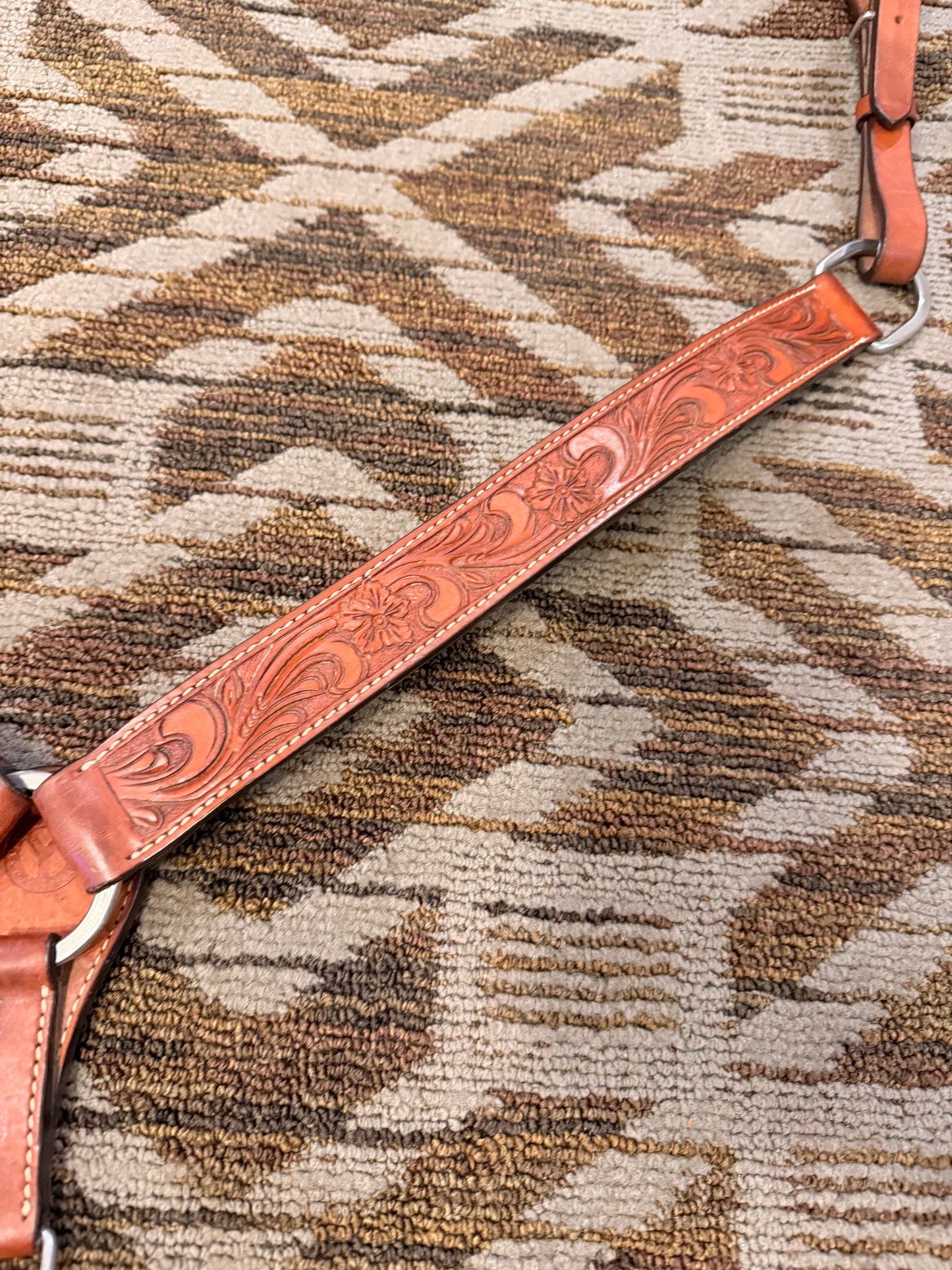 Circle Y Floral Tooled Breastcollar