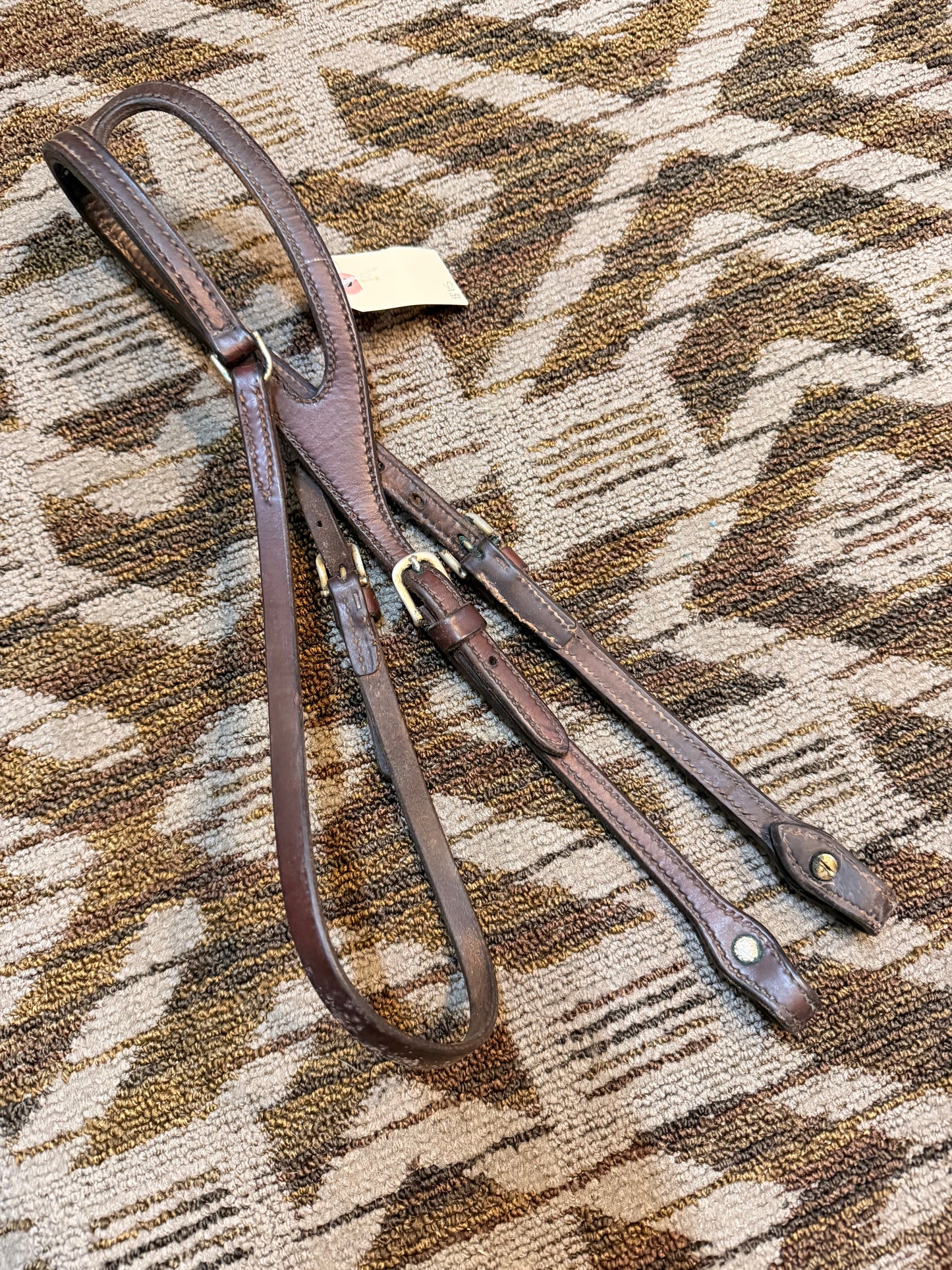 Leather One Ear Headstall w/ Throatlatch