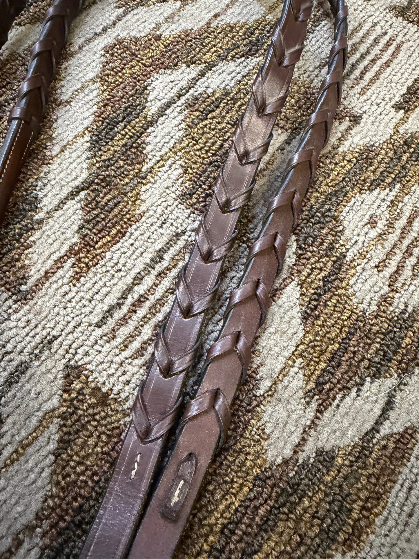 Red Barn Fancy Stitched Laced Reins