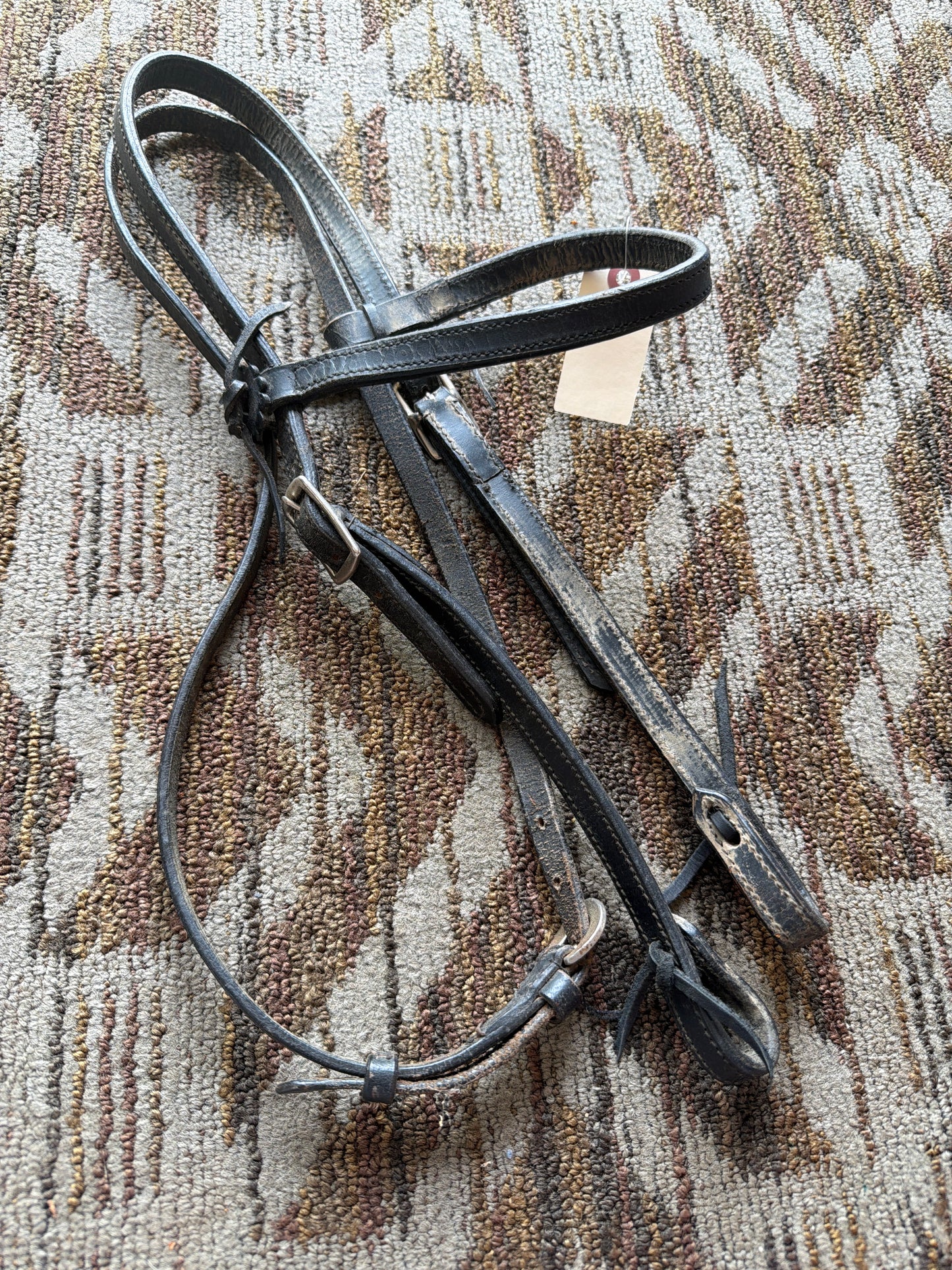 Black Leather Headstall