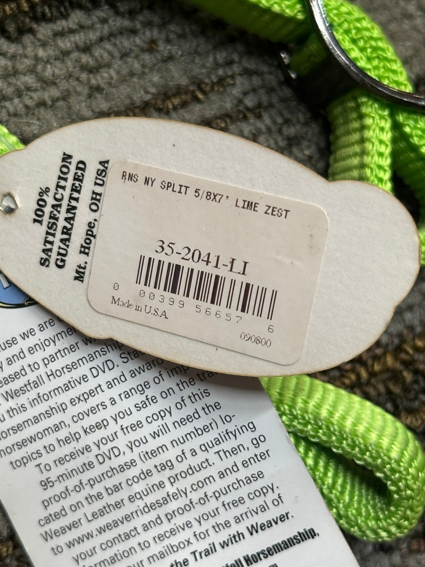 New Weaver Nylon Split Reins