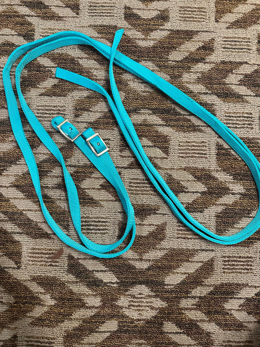 Blue Nylon Split Reins