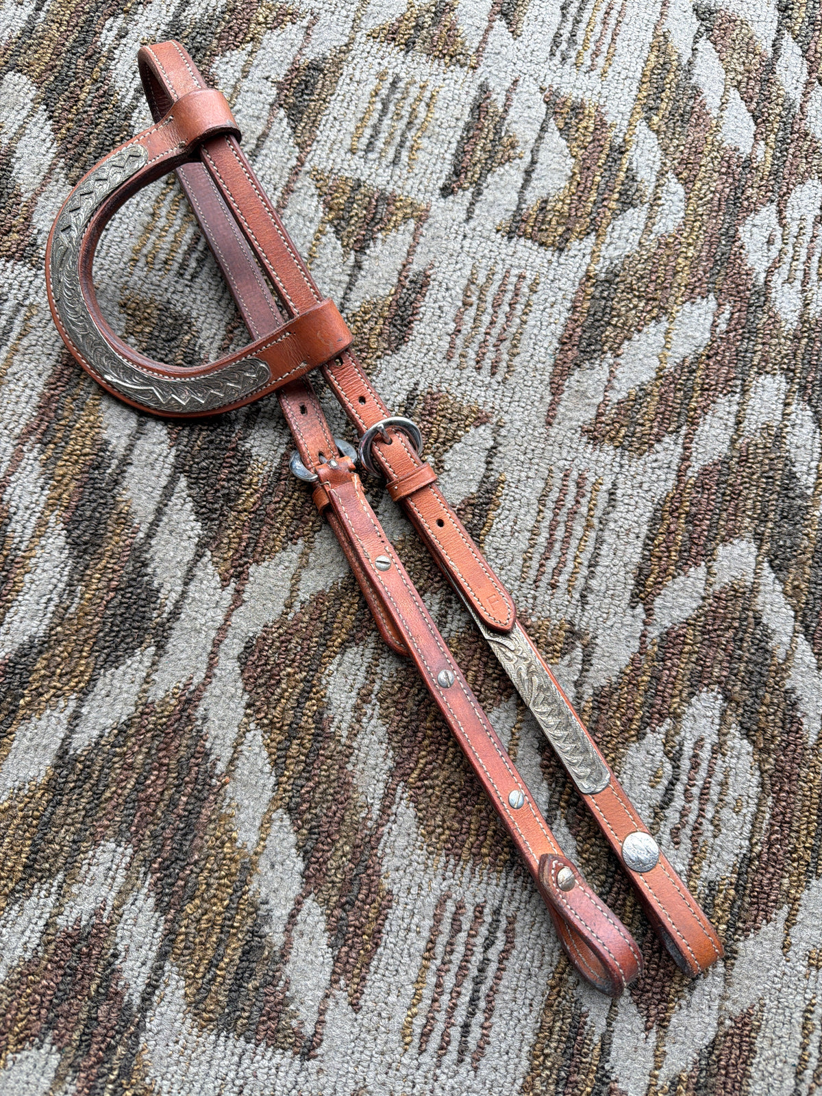 Silver One Ear Show Headstall