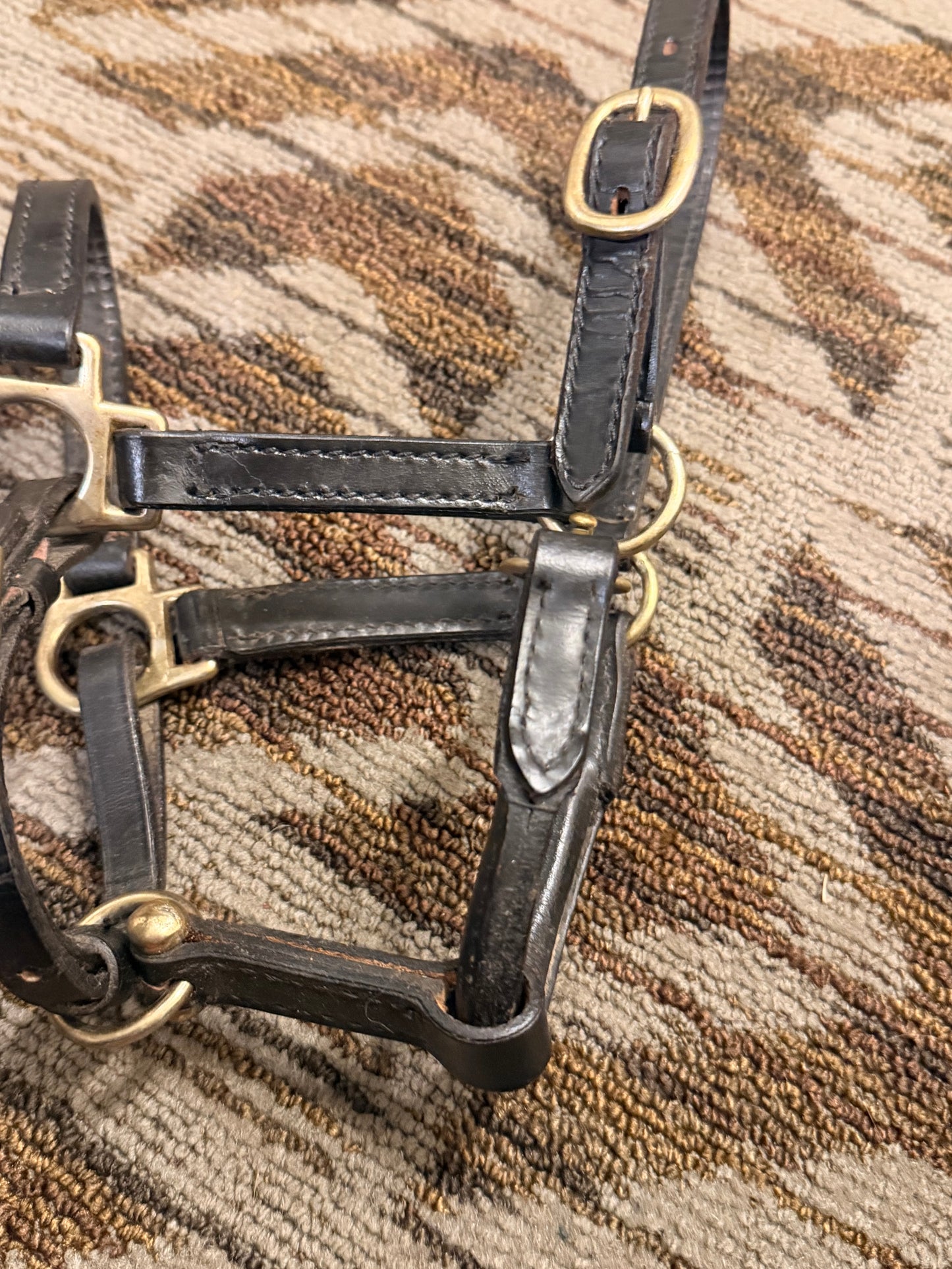 Black Leather Mini Halter