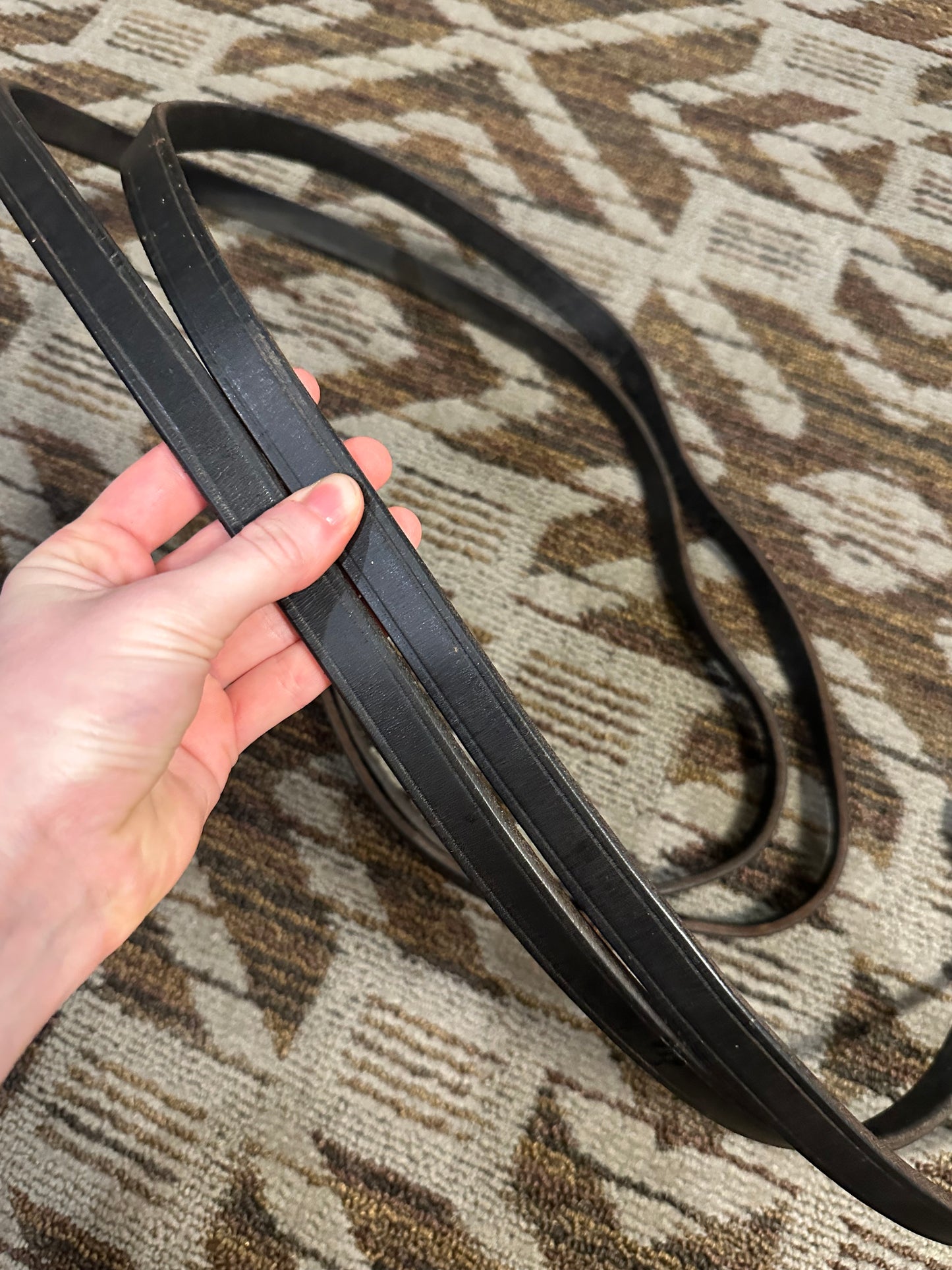 Black Leather Split Reins