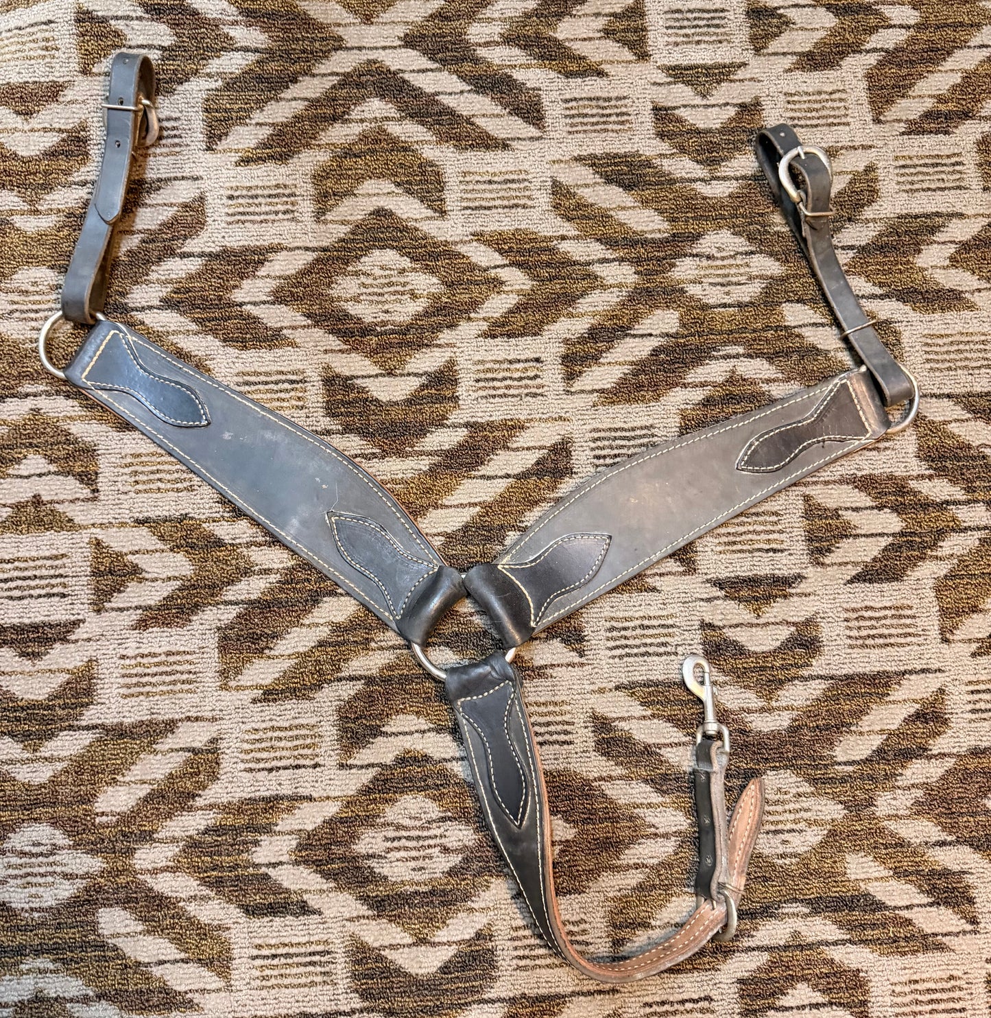 Black Leather Breastcollar