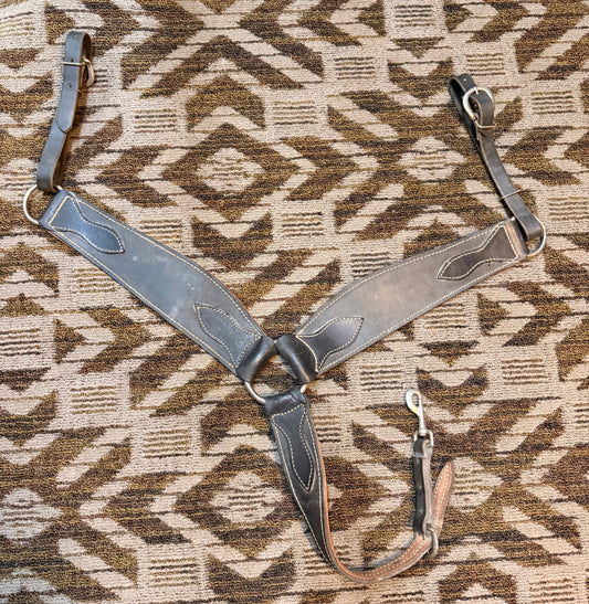 Black Leather Breastcollar