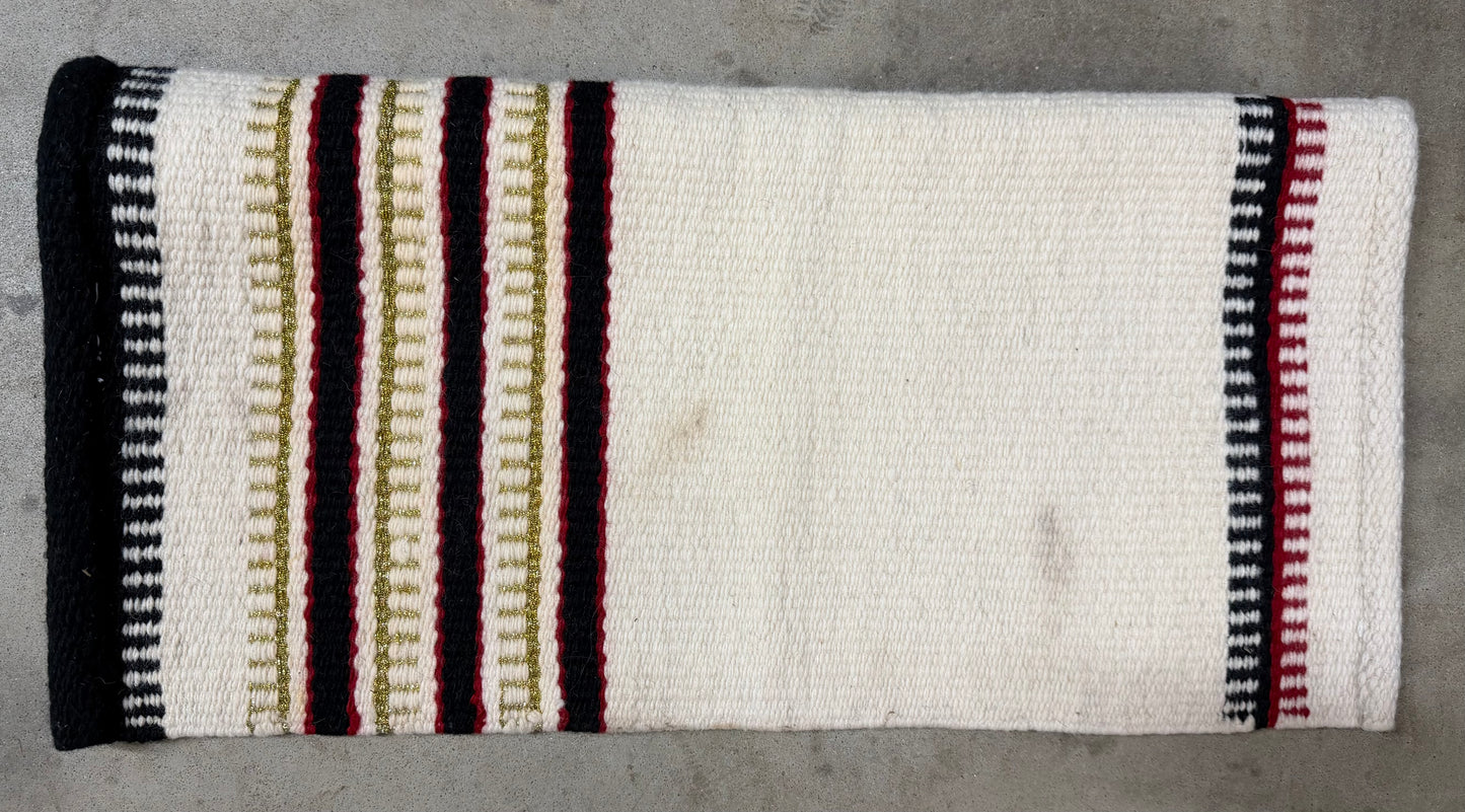 Cream Striped Saddle Blanket